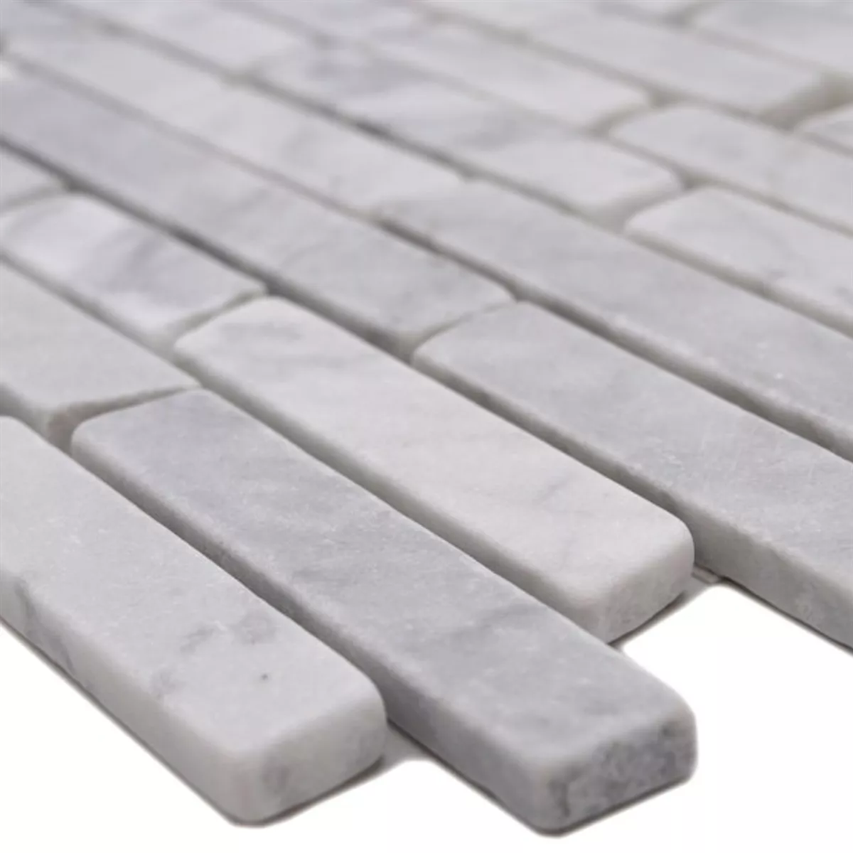 Marmor Natursten Mosaik Fliser Mali Carrara Hvid