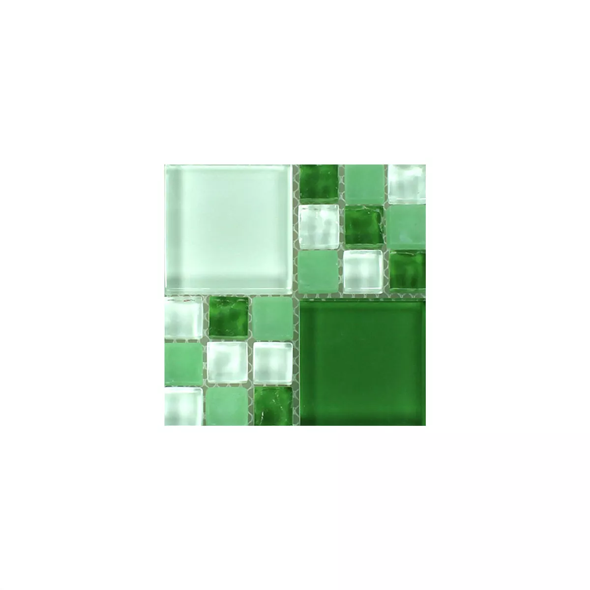 Prøve Mosaik Fliser Glas Krystal Grøn Mix