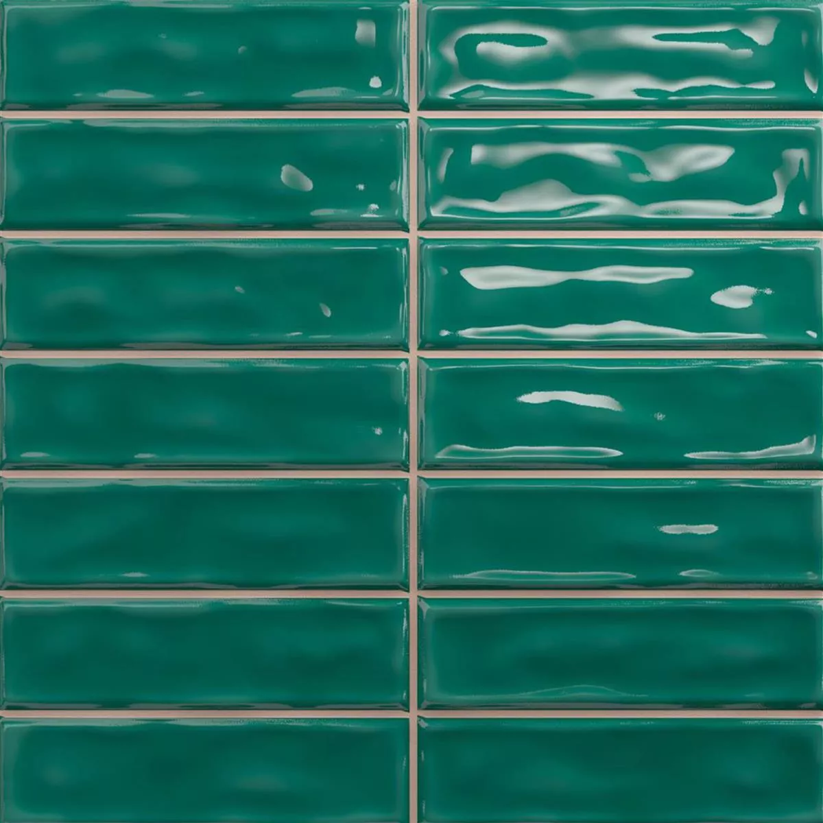 Vægfliser Verbania Stænger Strålende Bølgepap Grøn 20x20cm