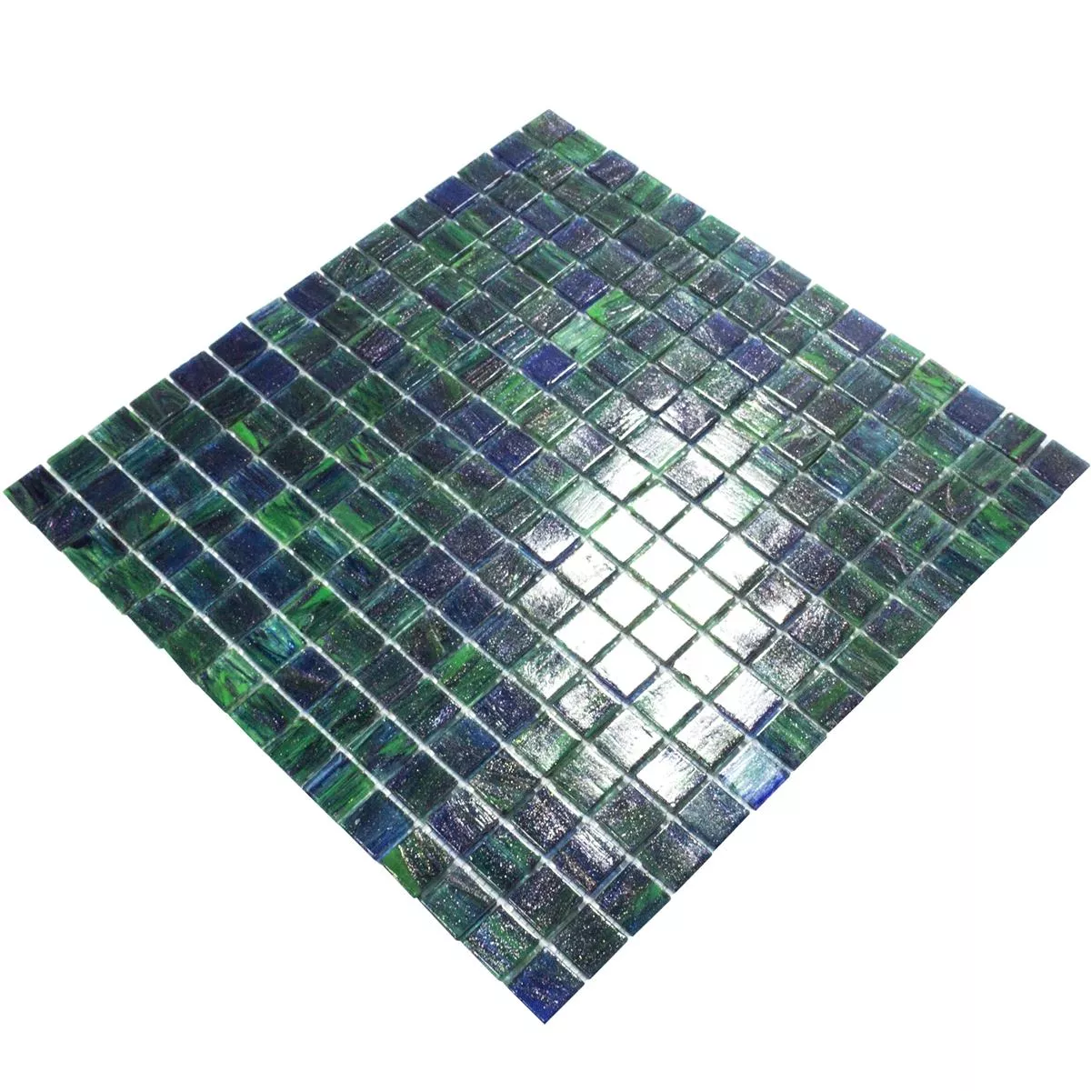 Glasmosaik Fliser Catalina Blå Grøn Mix