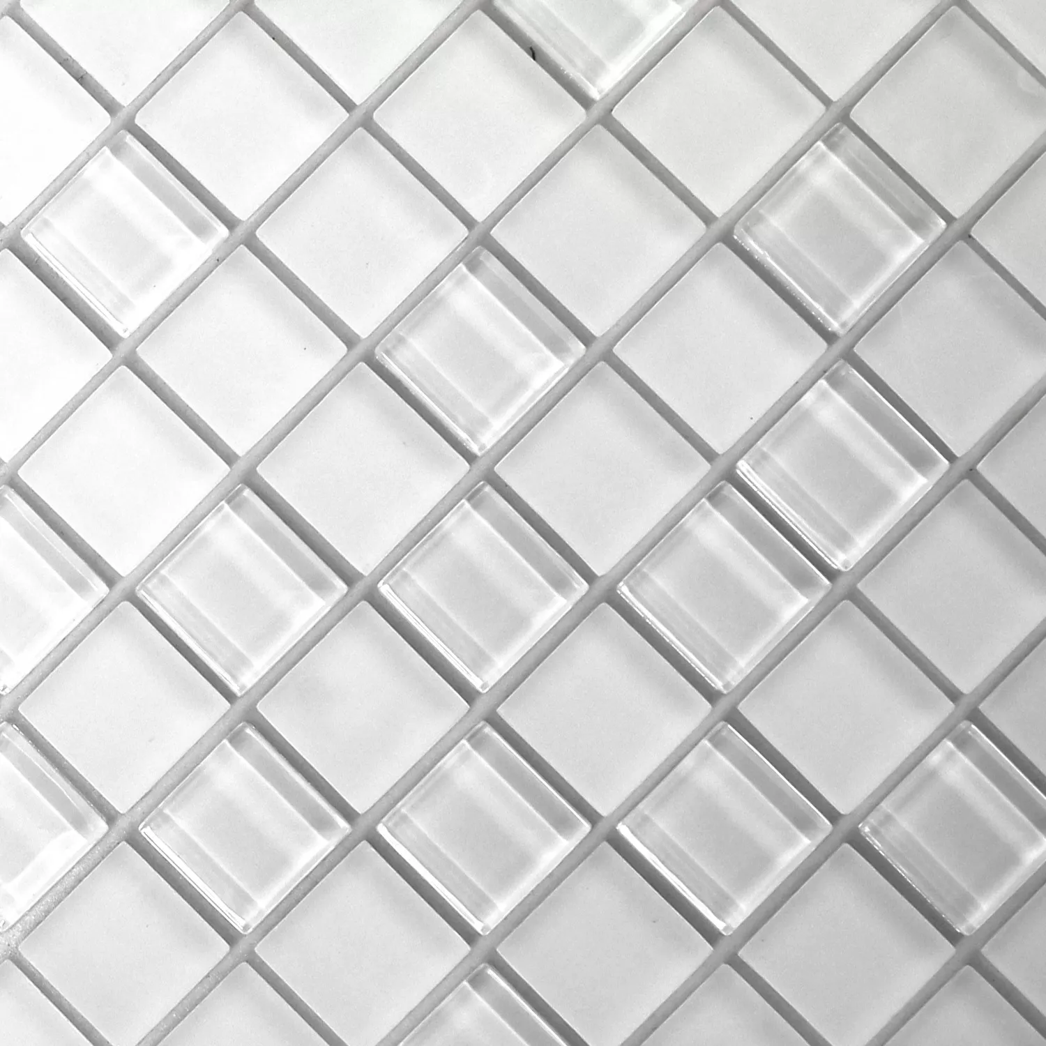 Selvklæbende Glasmosaik Hvid