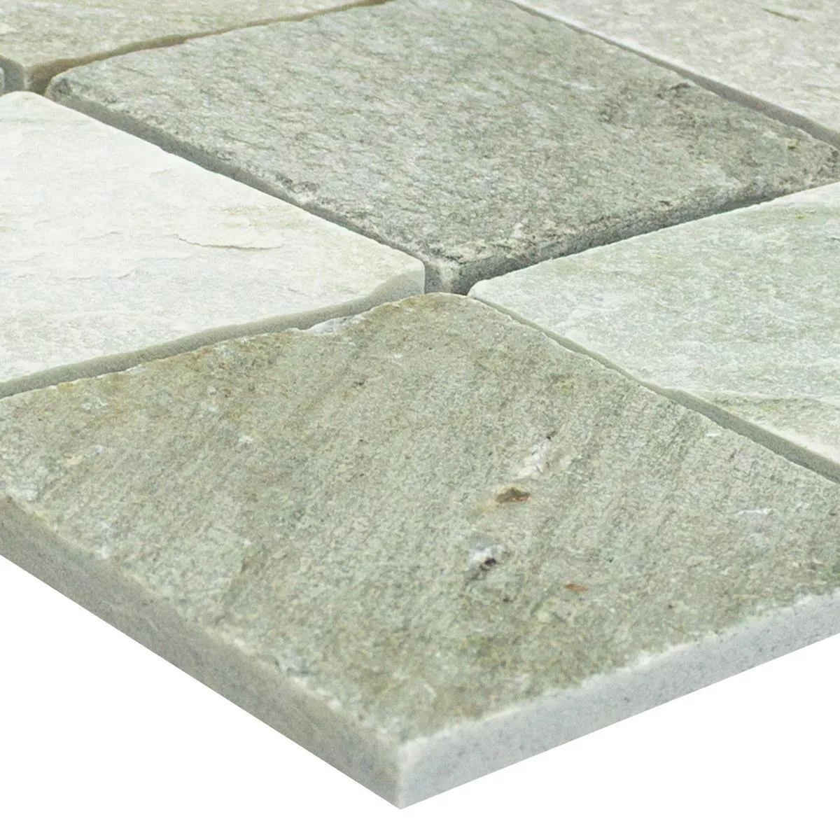 Mosaik Fliser Kvartsit Beige Skifer Gra 100x100mm Mosaik Fliser Kvartsit Beige Skifer Gra 100x100mm