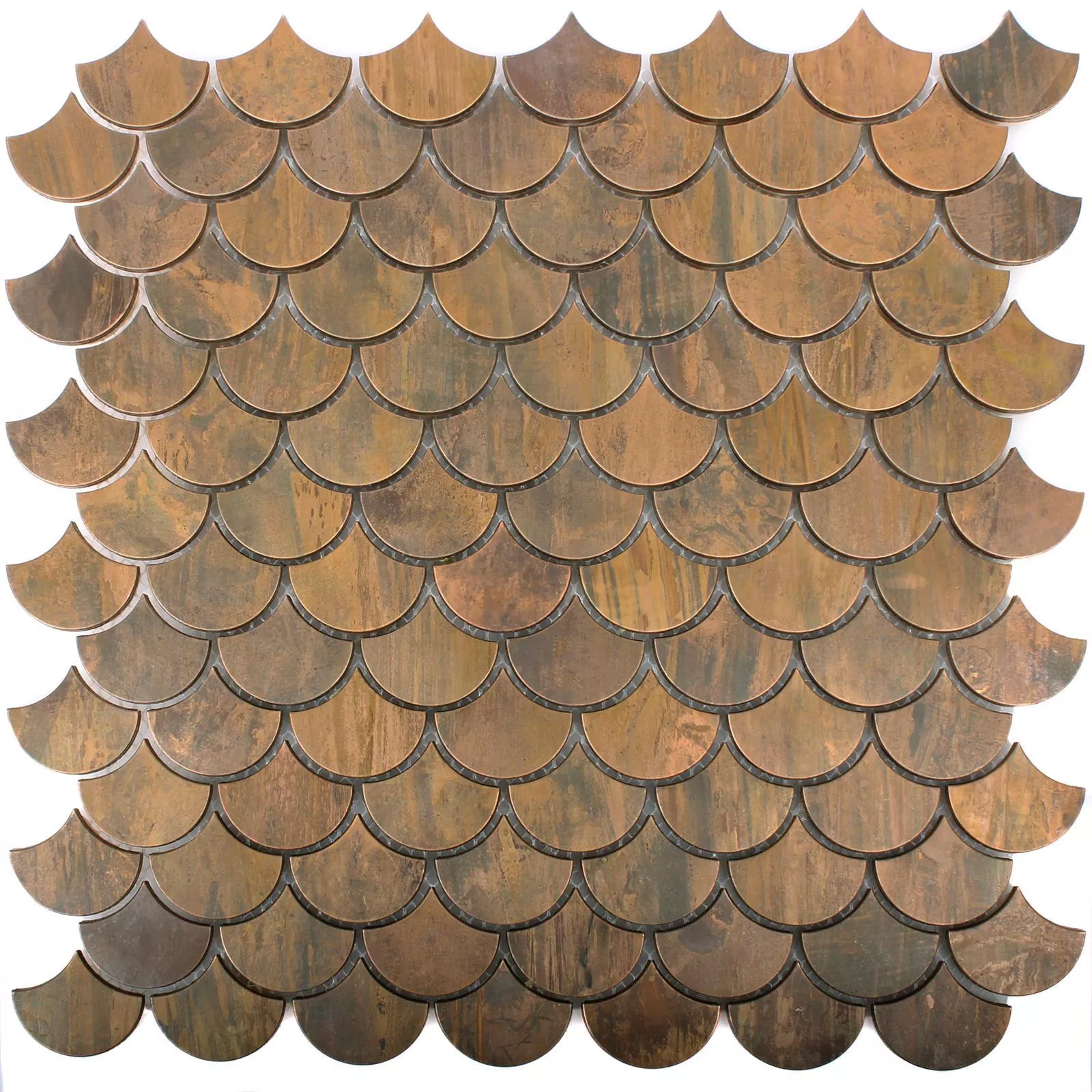 Metal Kobber Mosaikfliser Myron Scale Form