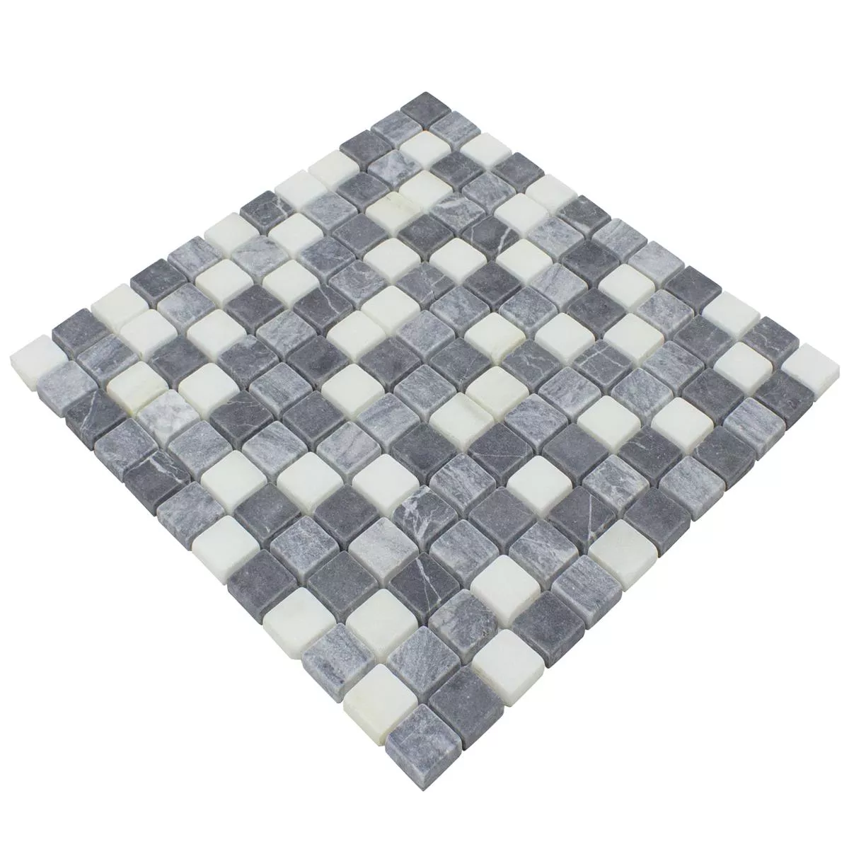 Marmor Natursten Mosaik Fliser Stanford Gra Hvid