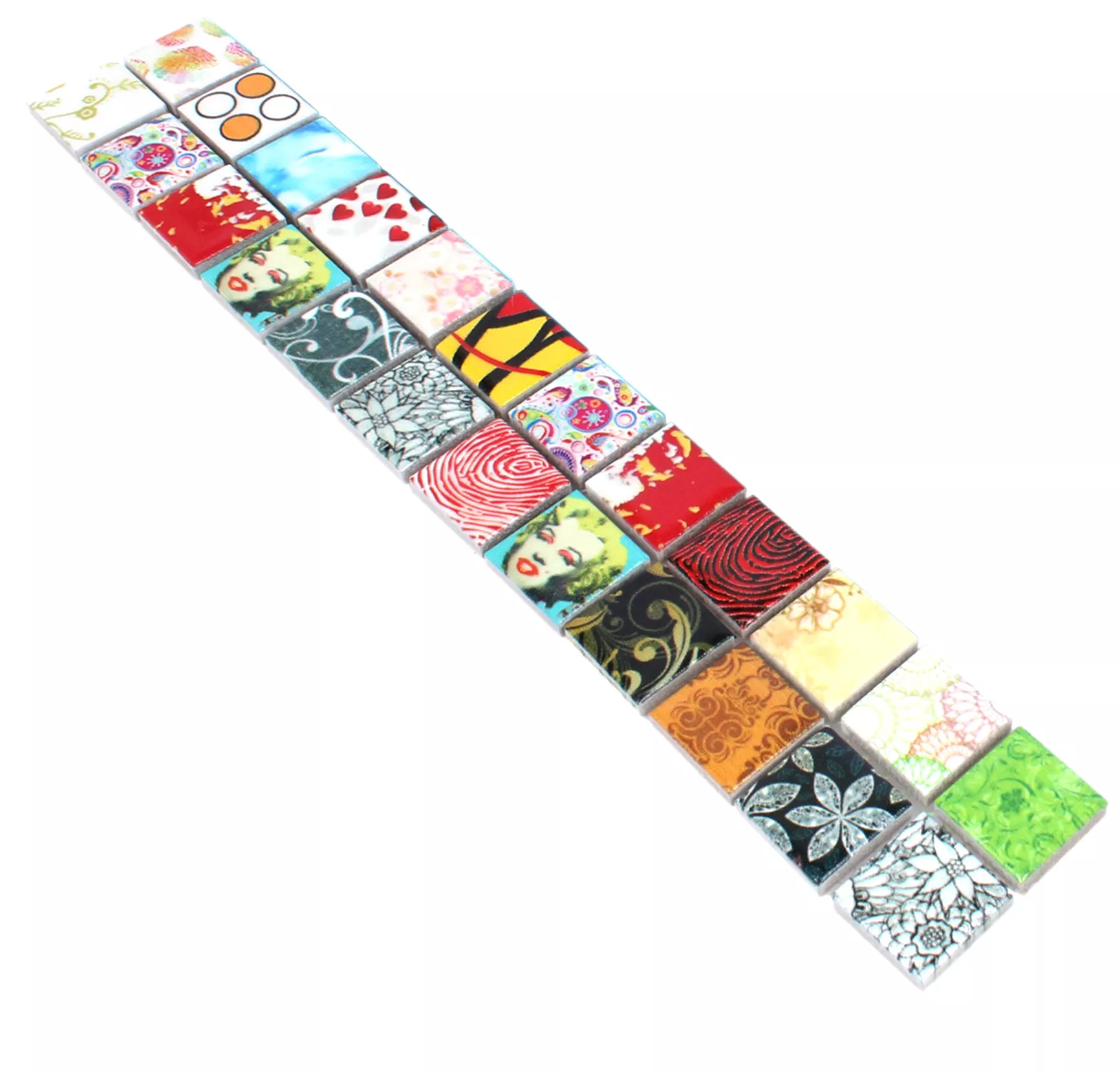 Keramik Retro Bordure Easton Farverige Keramik Retro Bordure Easton Farverige