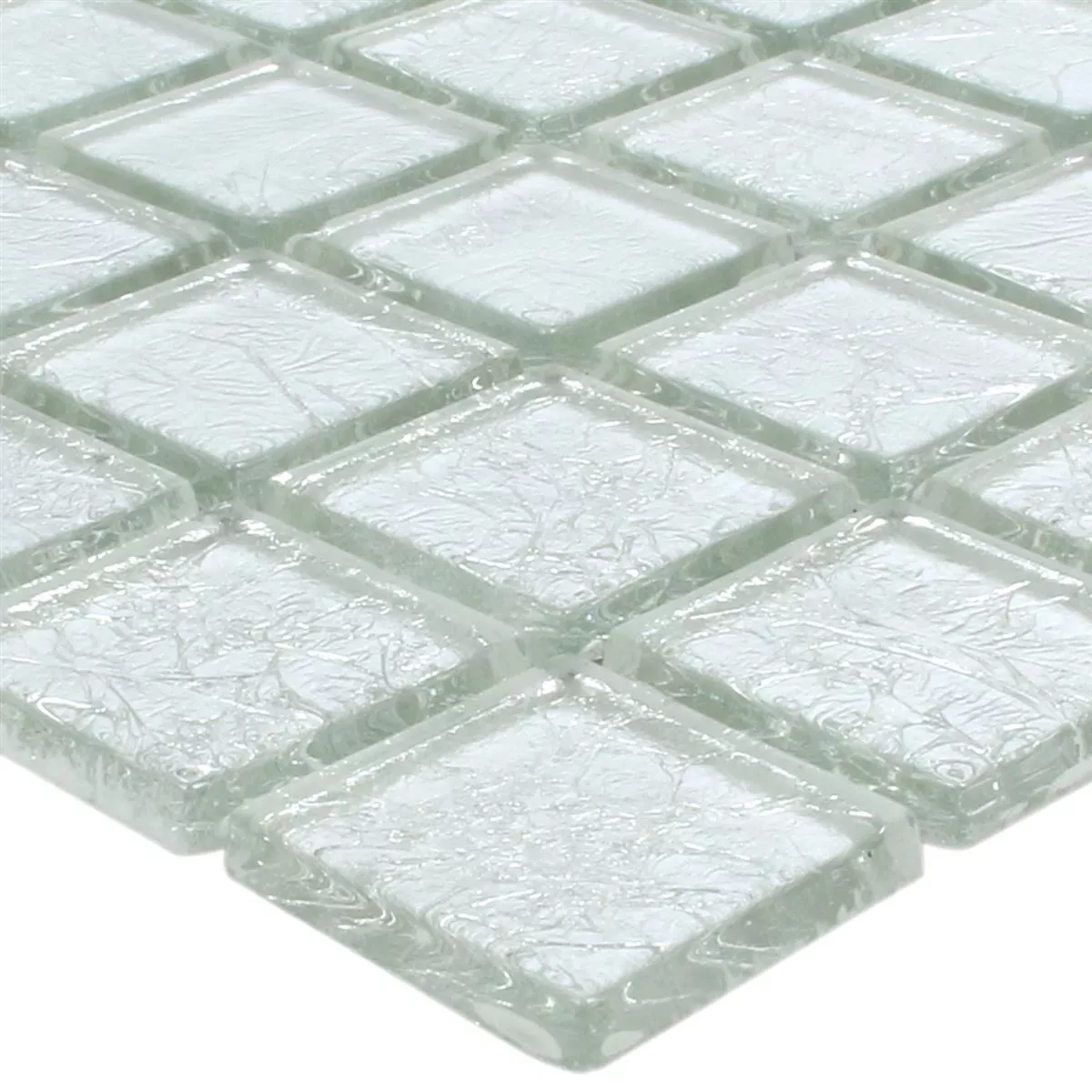 Mosaik Fliser Glas Lucca Sølv 23x23x4mm Mosaik Fliser Glas Lucca Sølv 23x23x4mm