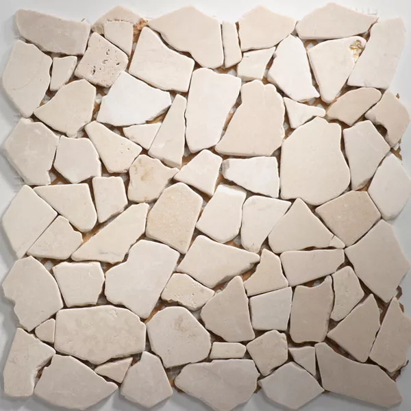 Mosaik Fliser Marmor Brud Beige Skifer