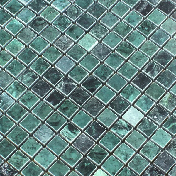 Prøve Mosaik Fliser Marmor Dunkel Grøn Poleret