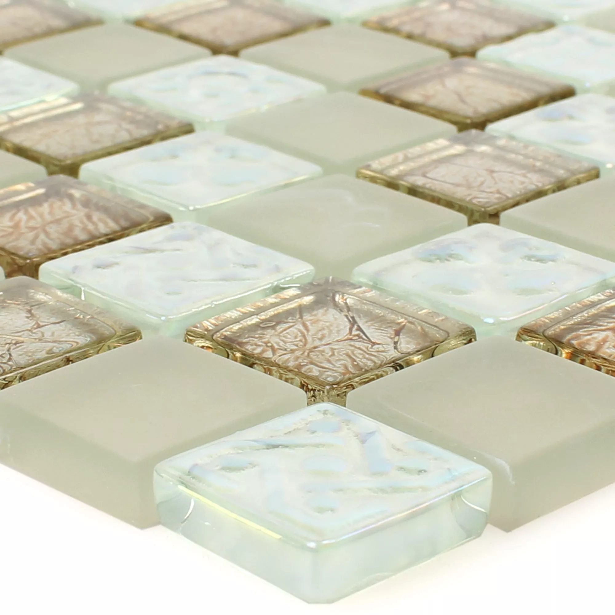 Glasmosaik Fliser Nikolski Beige Gold
