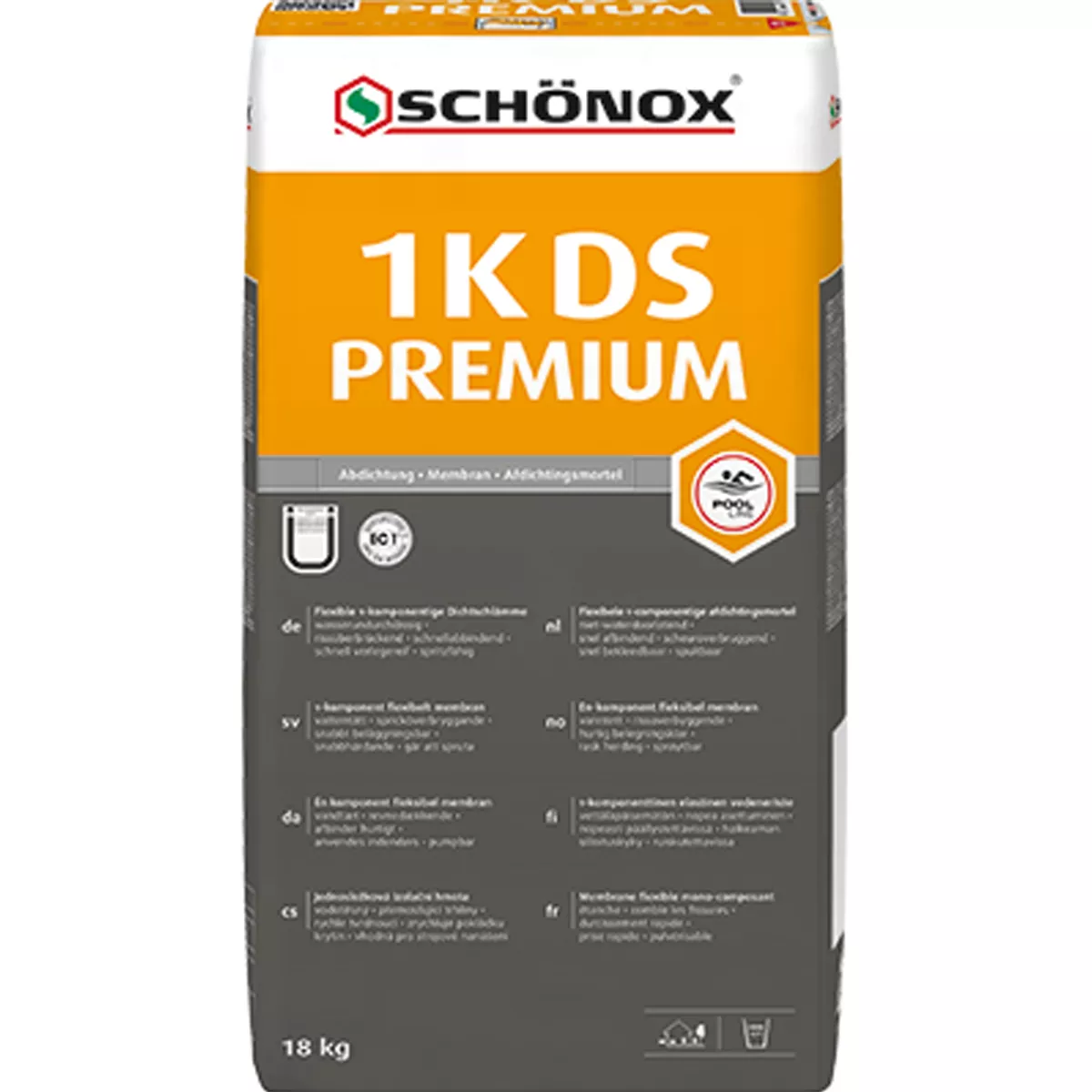 Schönox 1K-DS PREMIUM - Tætningsopslæmning / Tætning (18 Kg)
