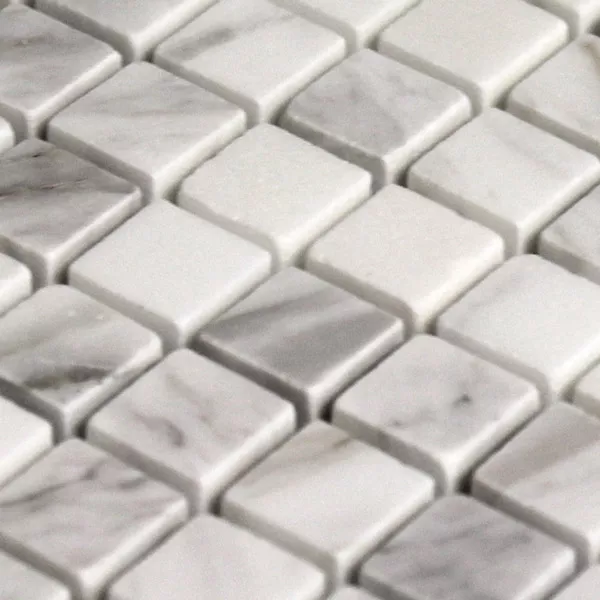 Prøve Mosaik Fliser Marmor  Hvid Poleret