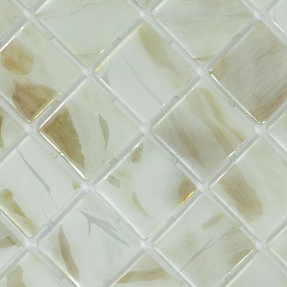 Glas Swimmingpool Mosaik Alassio Beige 38