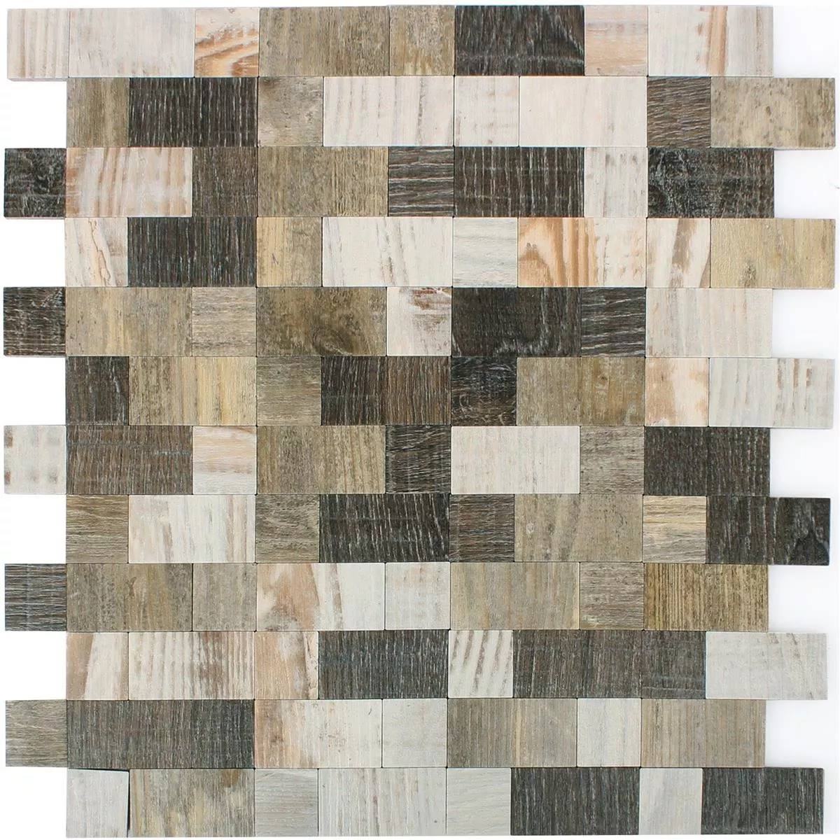 Mosaikfliser Selvklæbende Imiteret Træ Arkansas Brun Beige