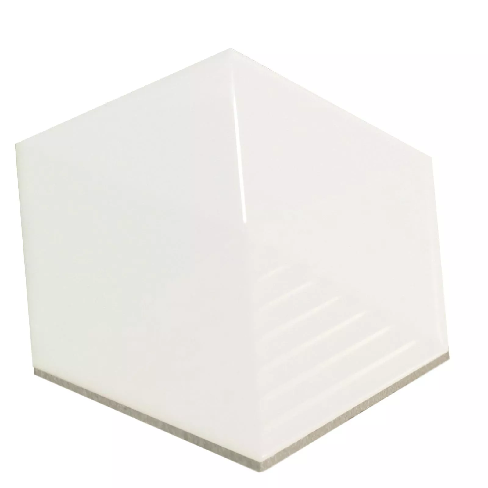 Prøve Vægfliser Rockford 3D Hexagon 12,4x10,7cm Hvid