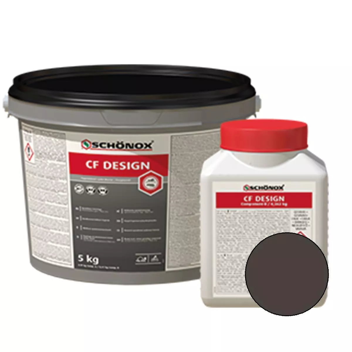 Fugemasse Schönox CF Design Epoxy Resin Colorfuge Antracit 5 kg