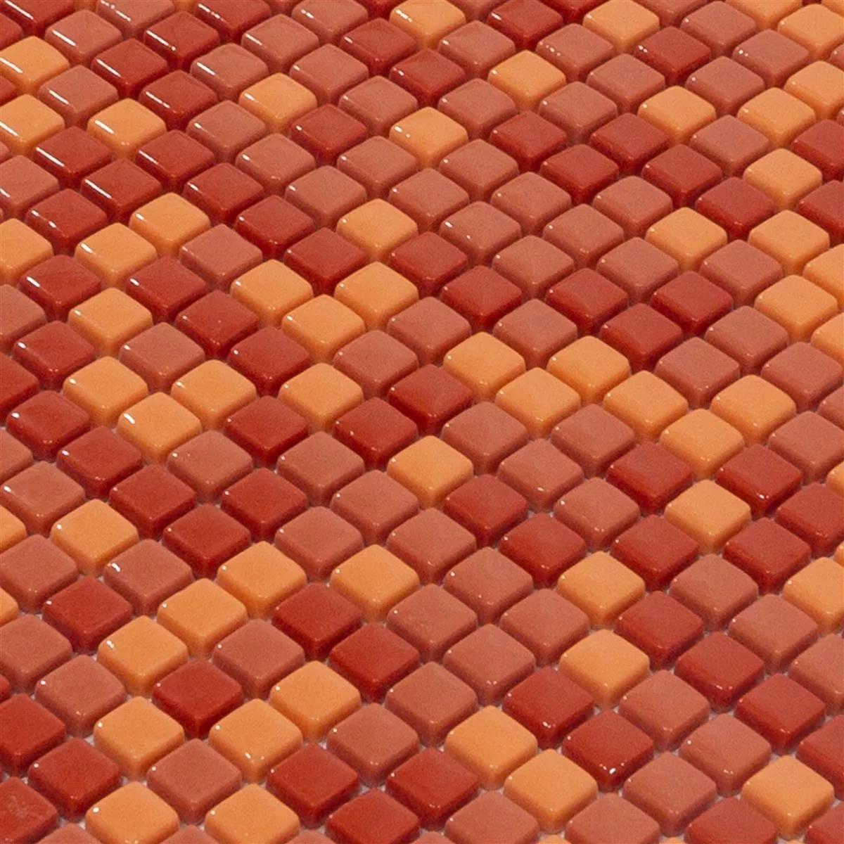 Glasmosaik Fliser Delight Rød-Appelsin Mix
