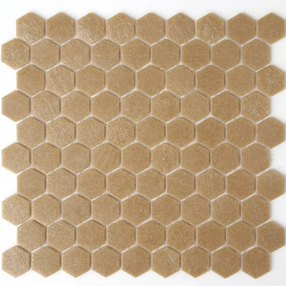 Glasmosaik Fliser Trend-Vi Hexagon 182 Lysbrun