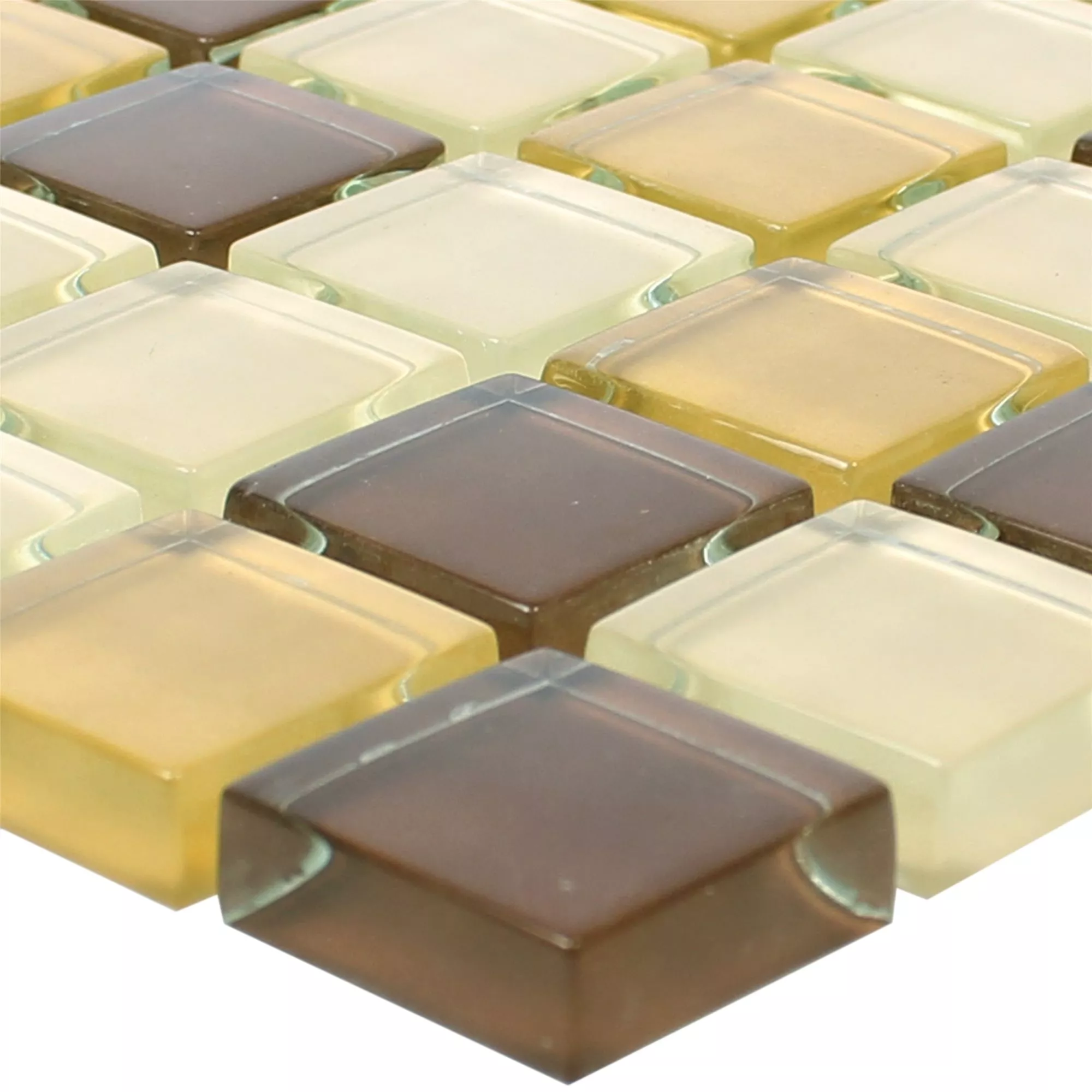 Glasmosaik Fliser 23x23x8mm Brun Mix Glasmosaik Fliser 23x23x8mm Brun Mix