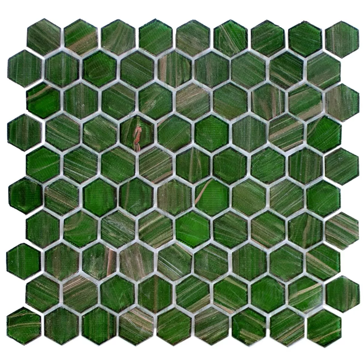 Glasmosaik Fliser Trend-Vi Hexagon 236 Grøn