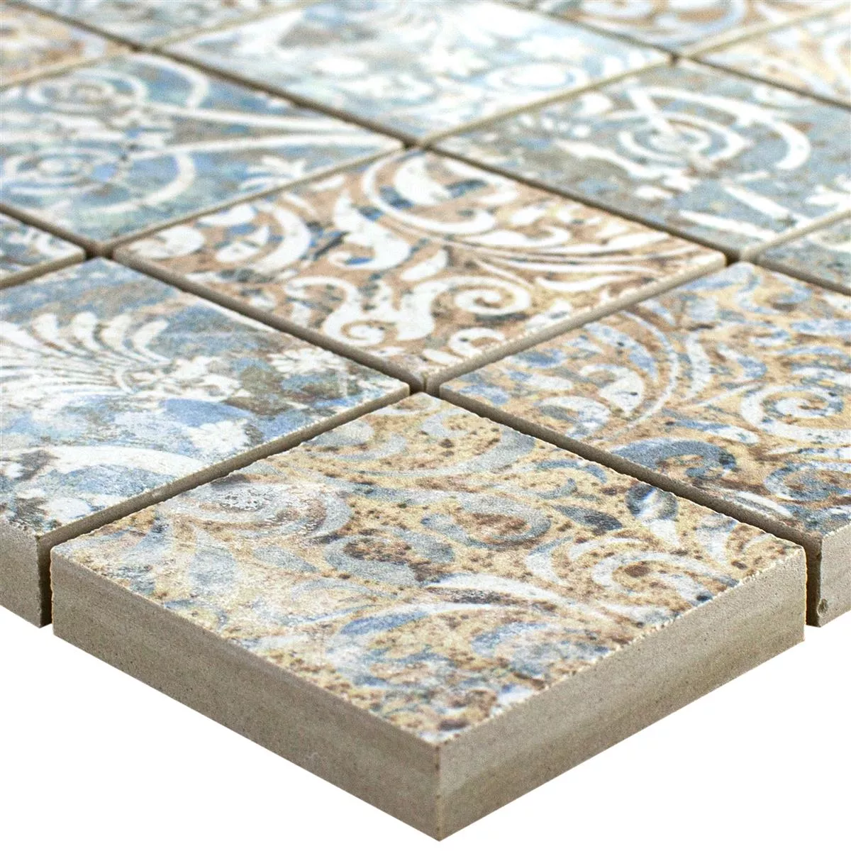 Keramikmosaik Fliser Patchwork Farverige 47x47mm Keramikmosaik Fliser Patchwork Farverige 47x47mm
