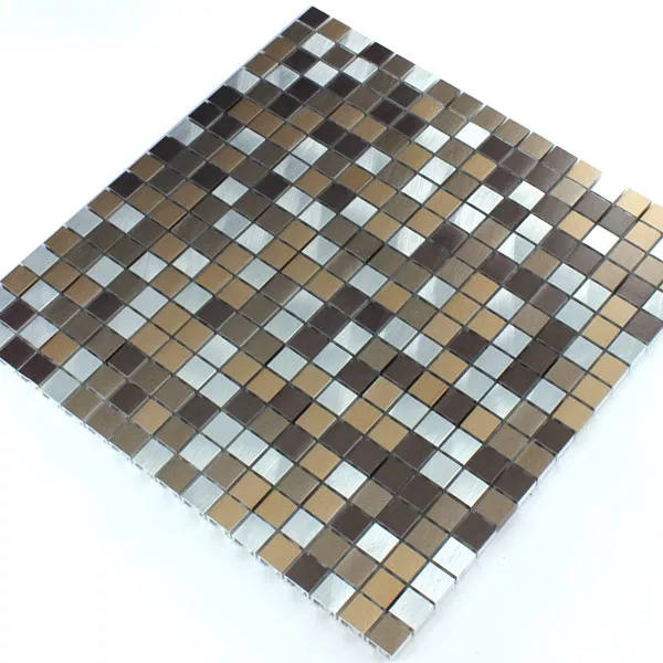 Prøve Aluminium Mosaik Fliser Kobber Mix 