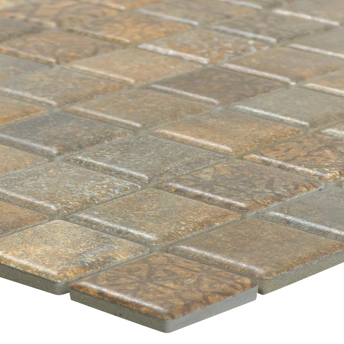 Keramikmosaik Fliser Lusco Metal Optik Rust Brun Keramikmosaik Fliser Lusco Metal Optik Rust Brun