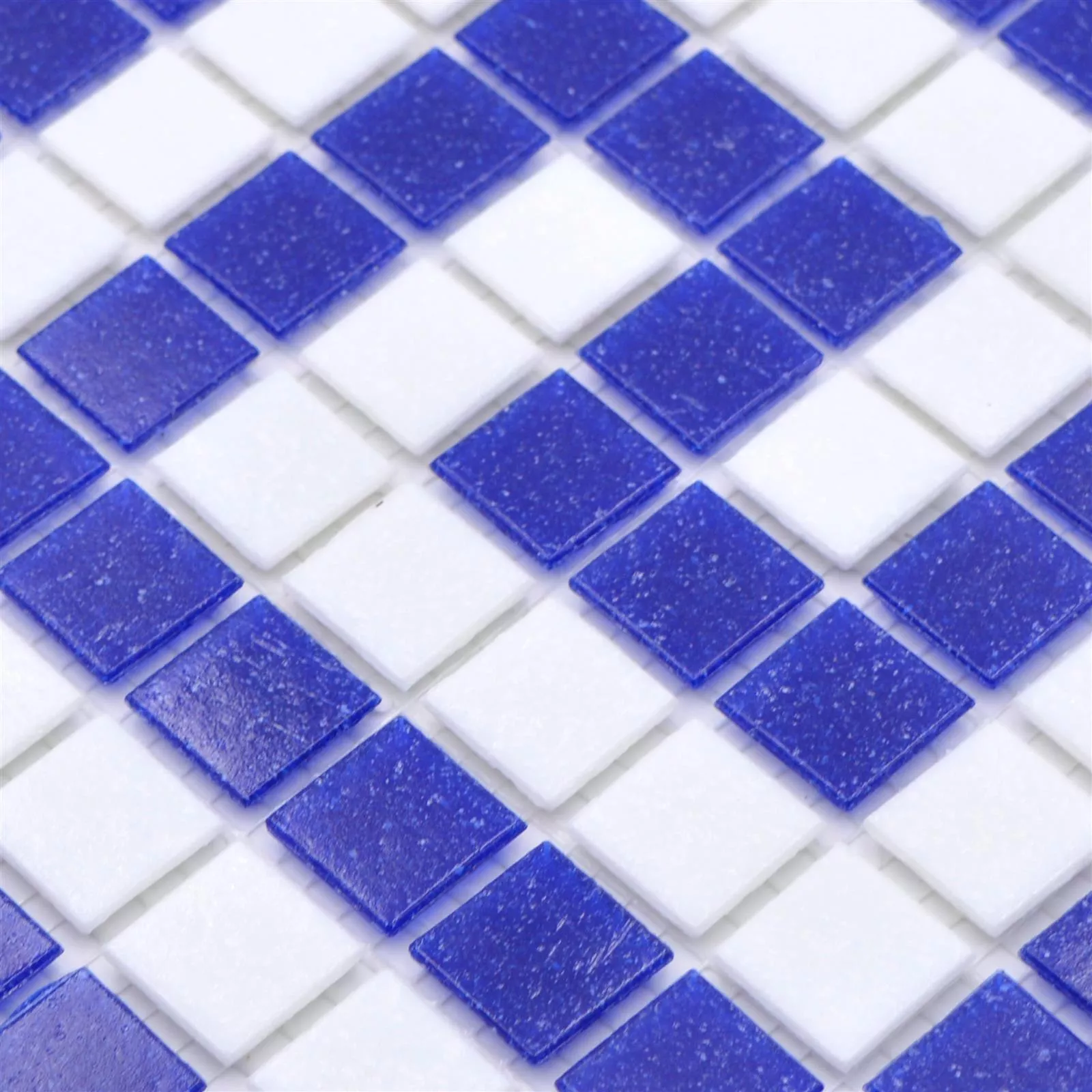 Prøve Swimmingpool Mosaik Filyos Blå Hvid Papir Limet