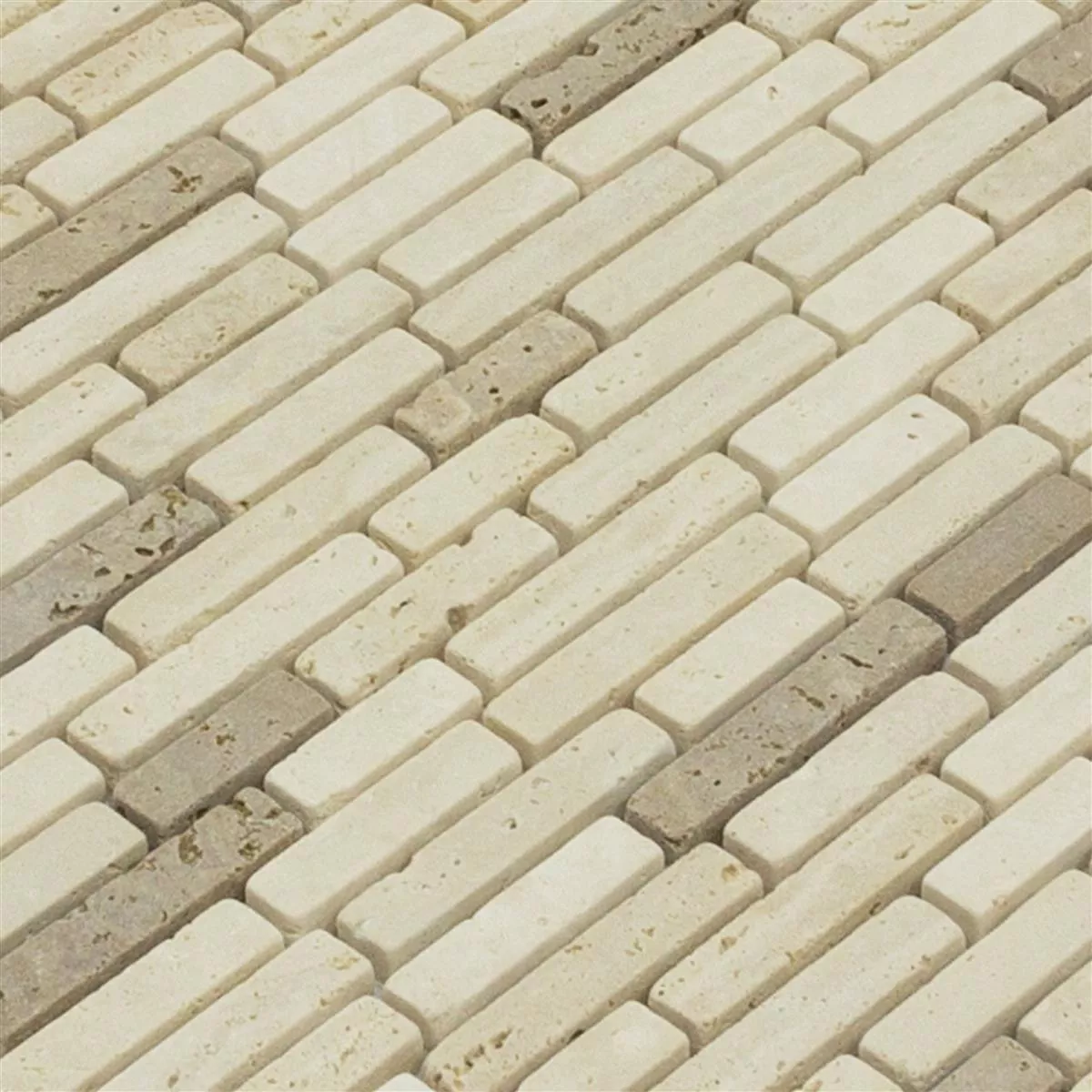 Marmor Natursten Mosaik Fliser Tuscania Brick Beige
