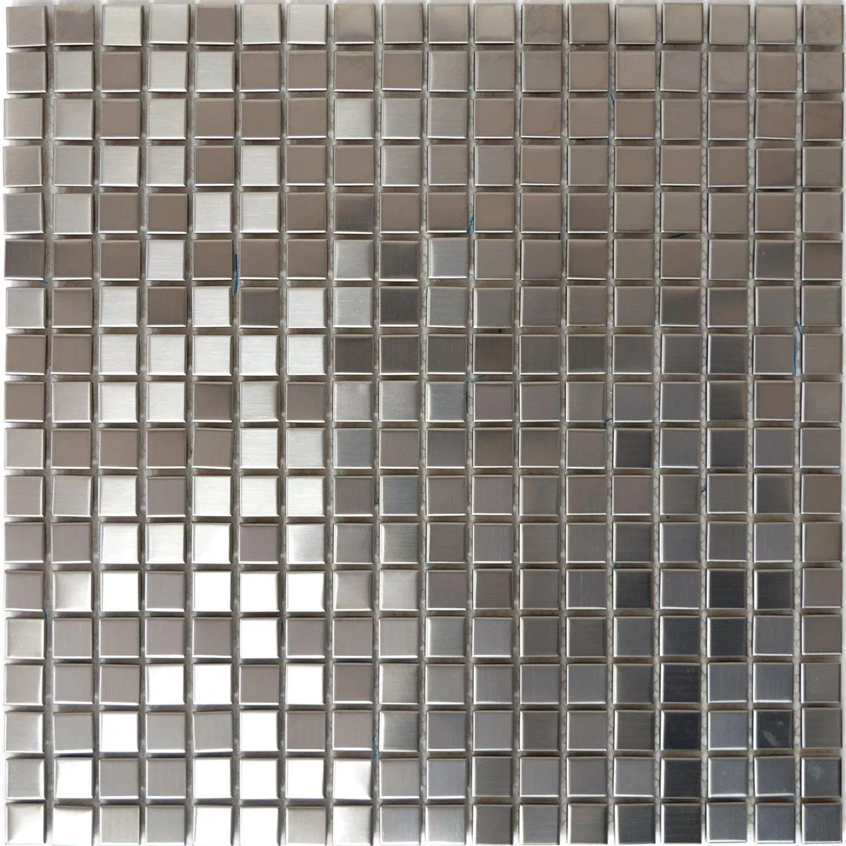 Prøve Rustfrit Stål Mosaik Fliser Magnet Børstet Firkant 15