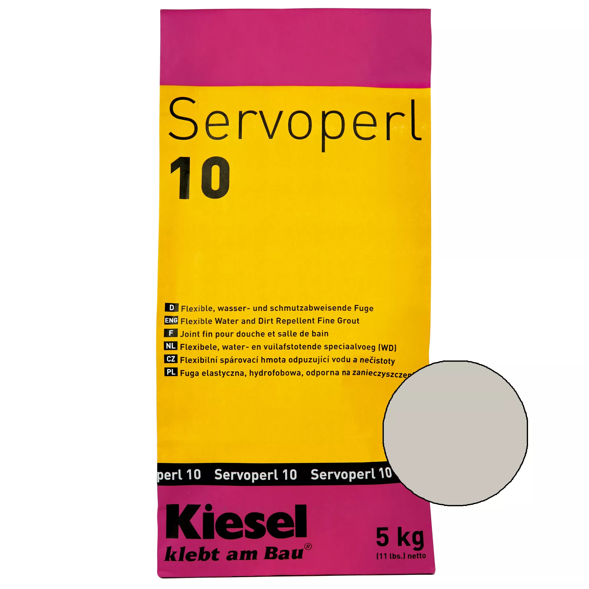 Kiesel Servoperl 10 - Fleksibel Cementled (5KG Sølvgrå)