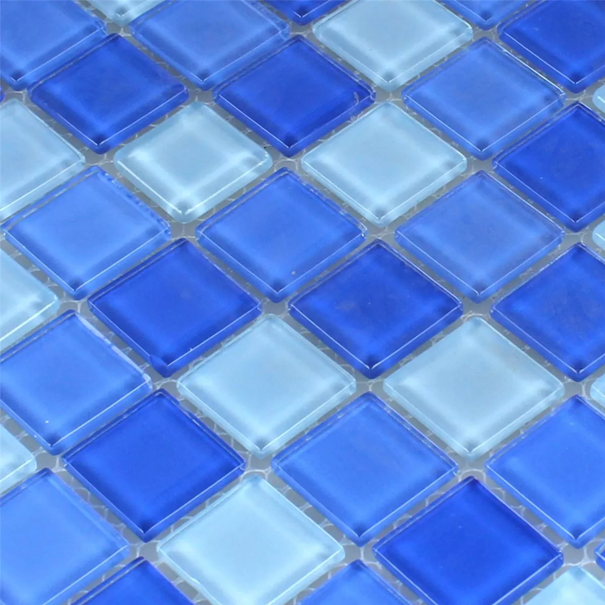 Prøve Mosaik Fliser Glas Lyseblå 