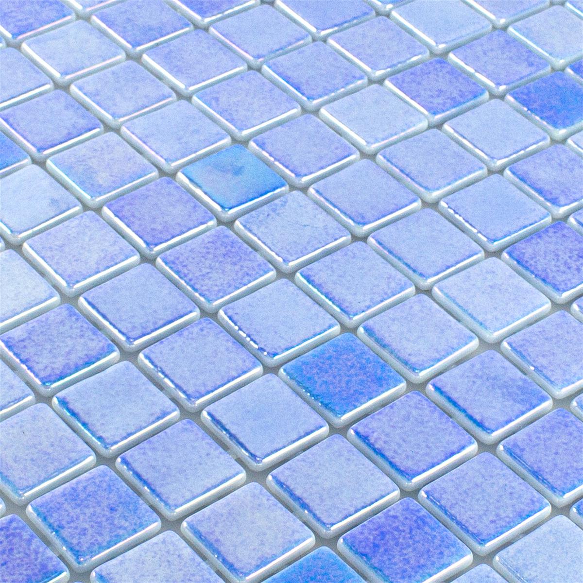 Glas Swimmingpool Mosaik McNeal Blå 25