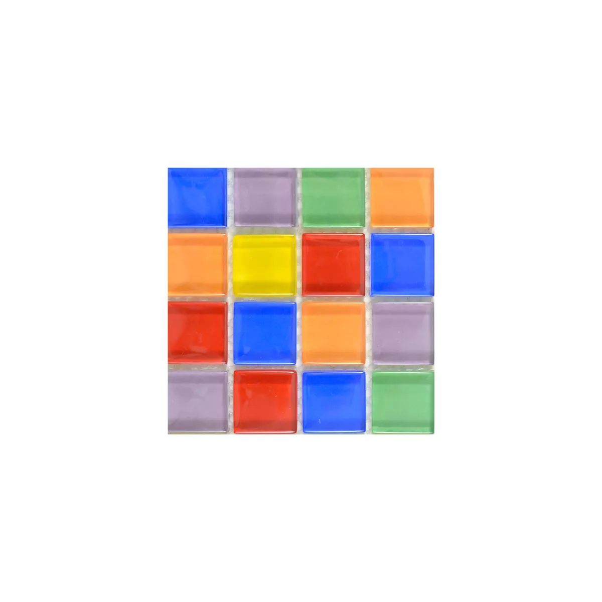 Prøve Glasmosaik Fliser Ararat Farverige Mix Smal