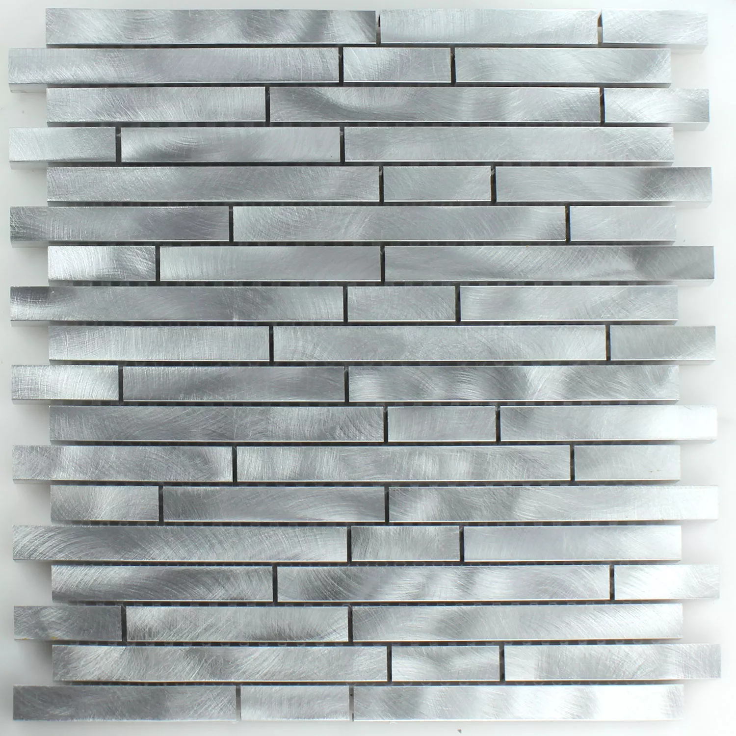 Aluminium Metal Mosaik Fliser Sølv Mix