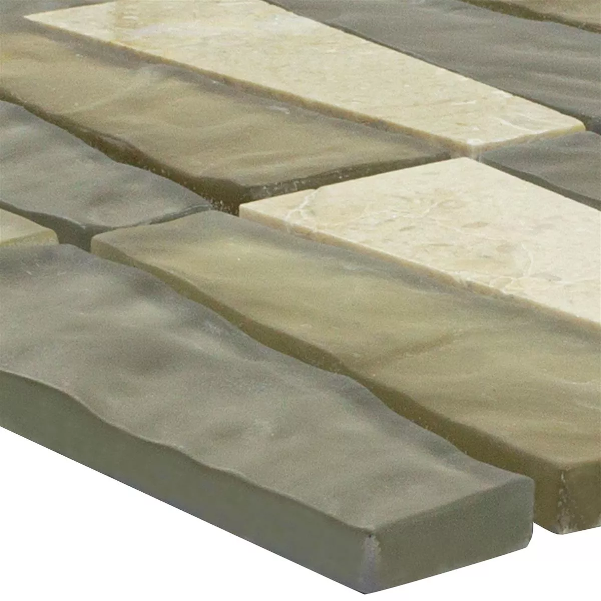 Glas Natursten Mosaik Fliser Marseille Beige Brun Mix  Glas Natursten Mosaik Fliser Marseille Beige Brun Mix