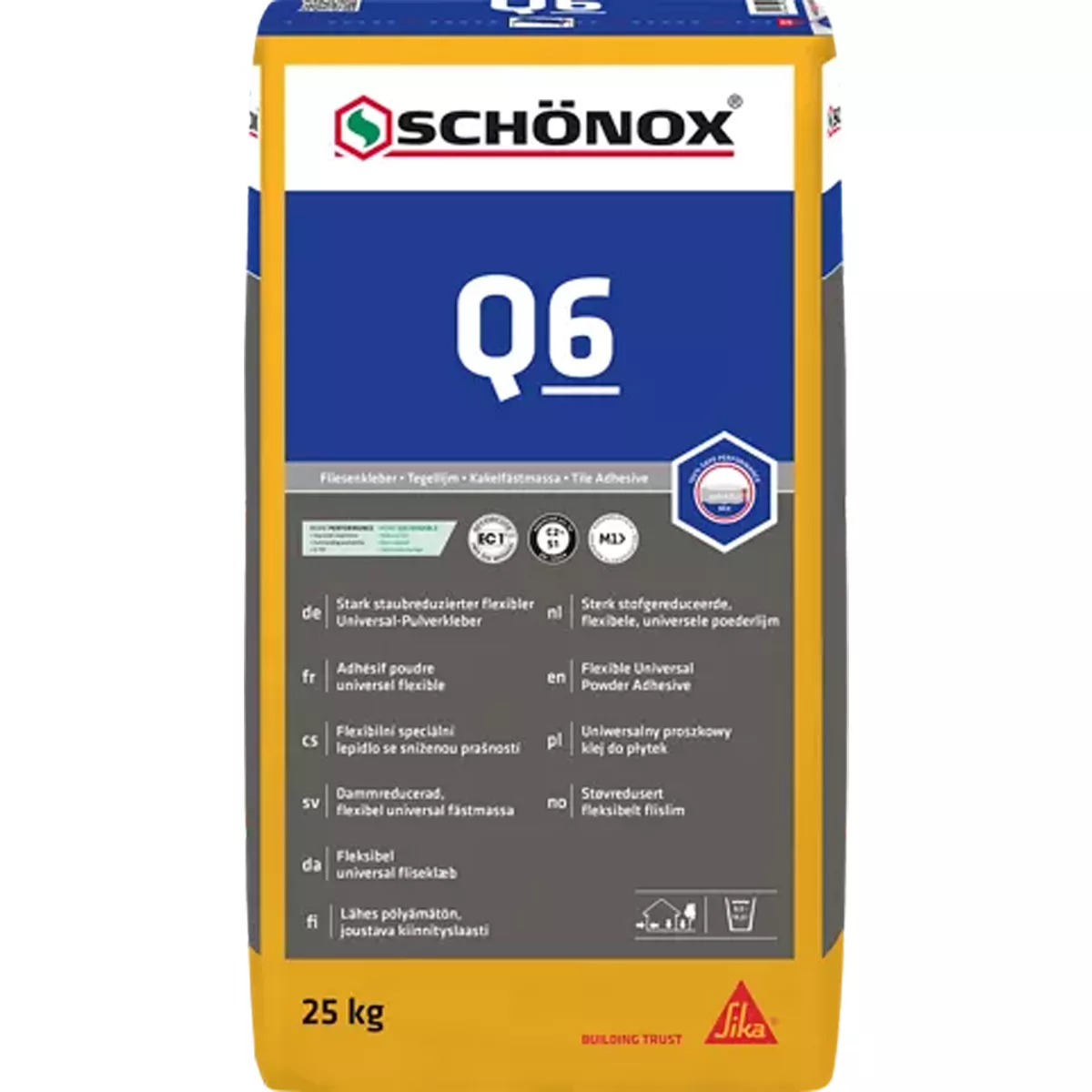 Fliselim Schönox Q6 - (væg & Gulv) Universallim (25 Kg)