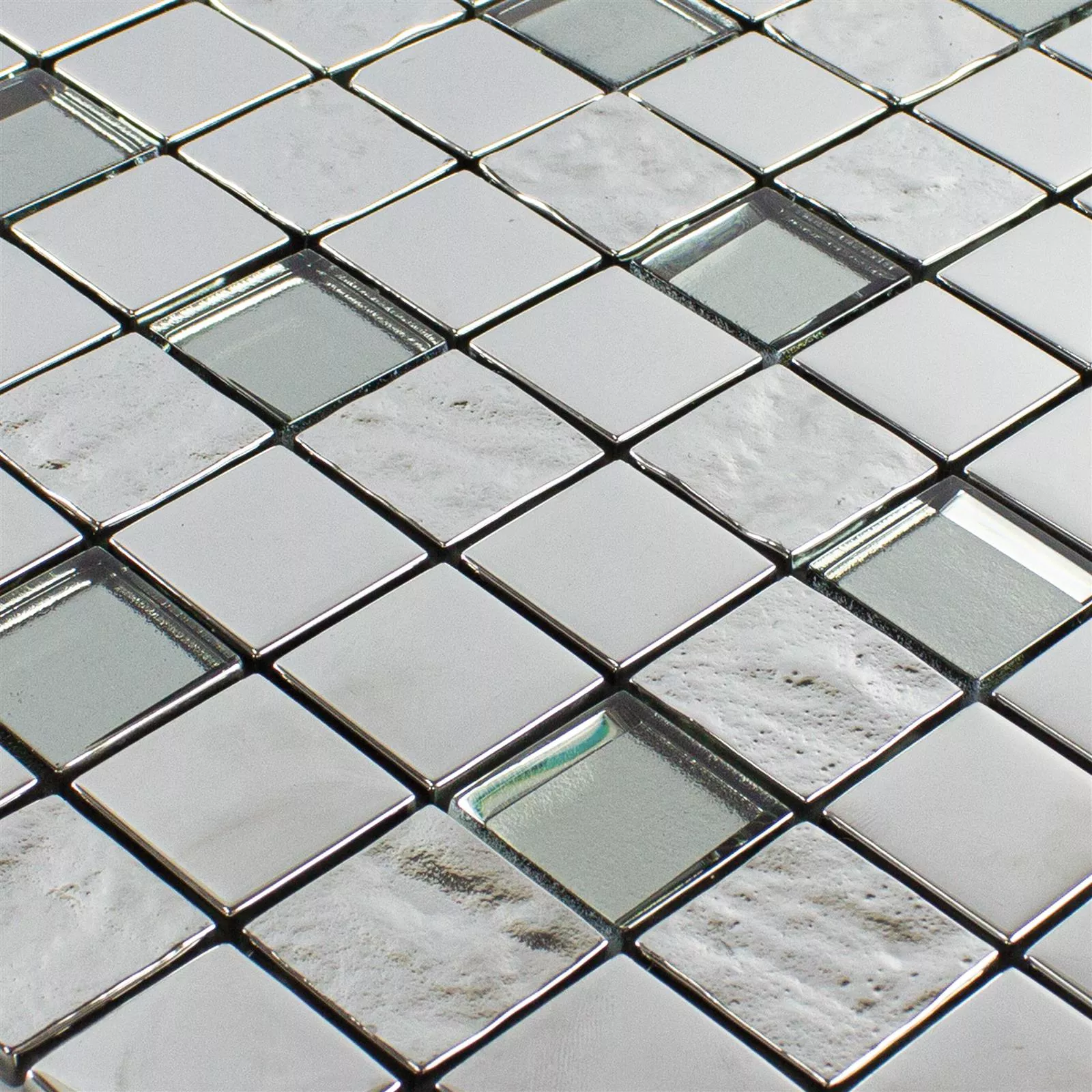 Glasmosaik Fliser Midland Sølv