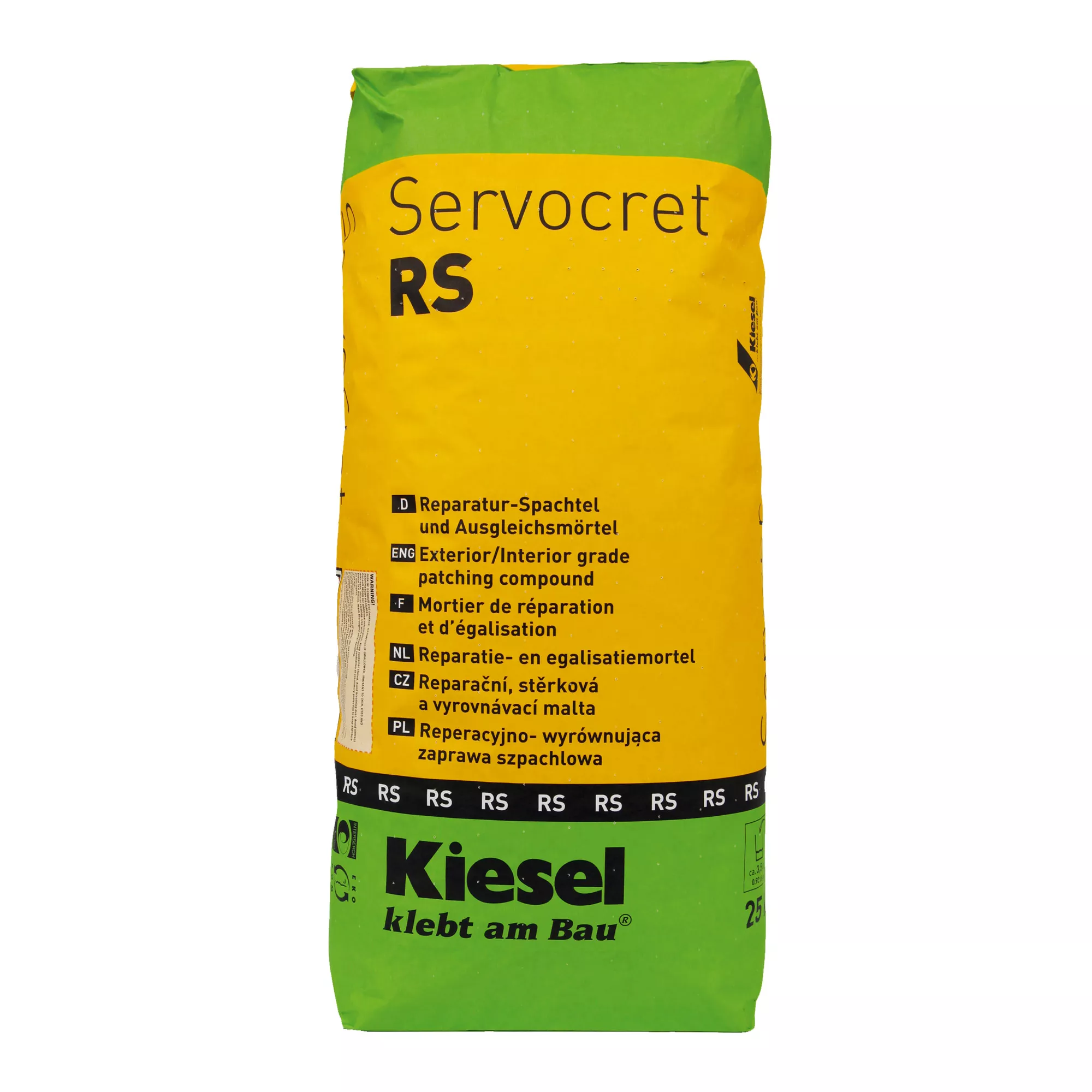 Kiesel Servocret RS - Hurtigere Reparationspåfyldnings- Og Nivelleringsmørtel (25KG)