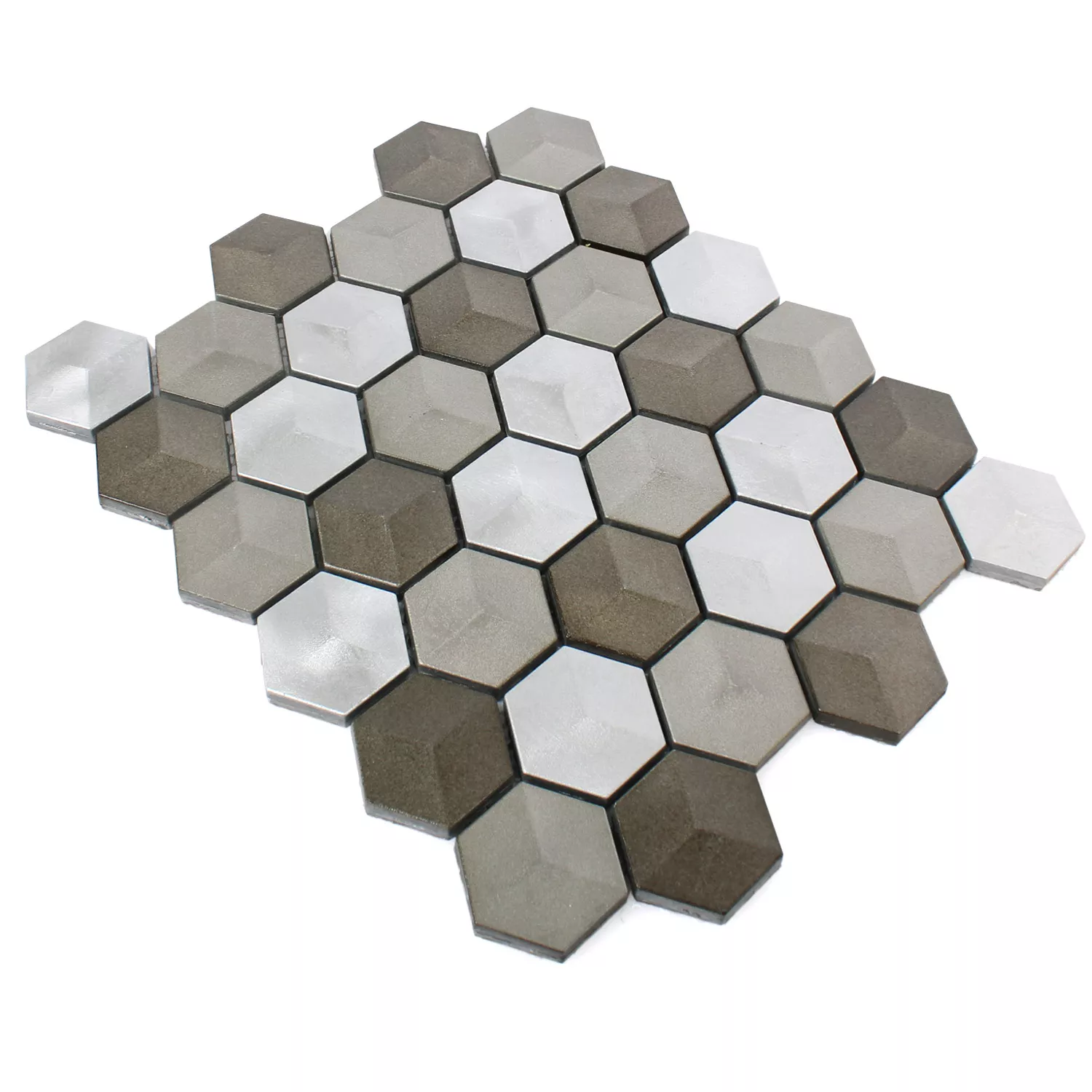 Mosaik Fliser Hexagon Kandilo Mudder