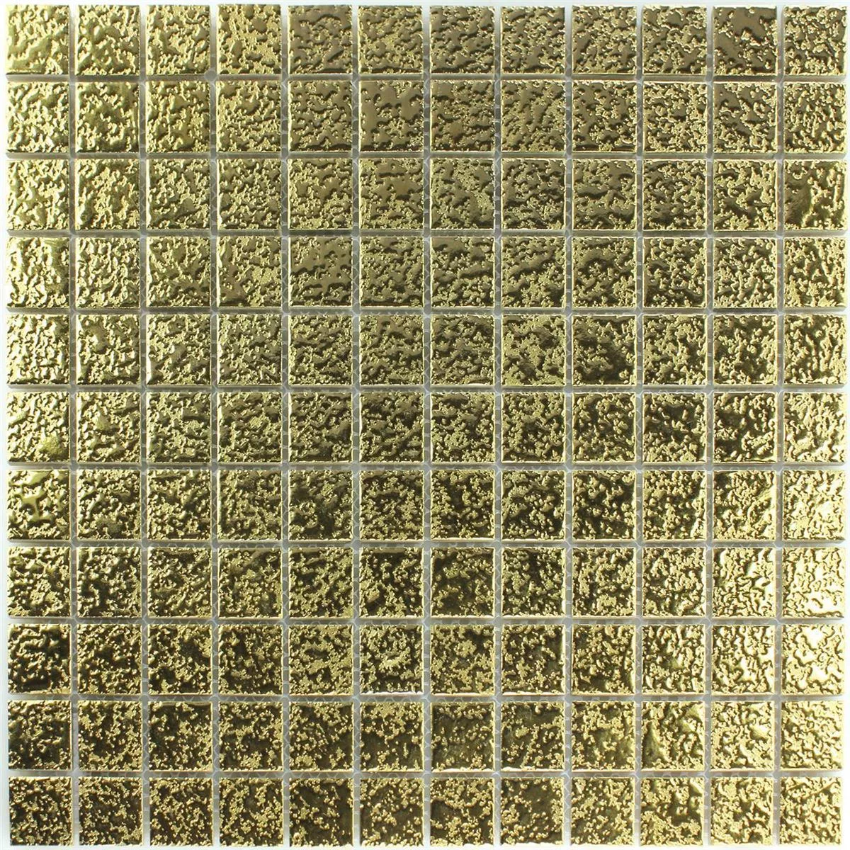 Prøve Mosaik Fliser Keramik Guld Tumlede