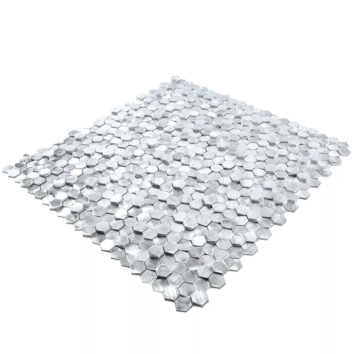 Aluminium Metal Mosaik Fliser McAllen Sølv