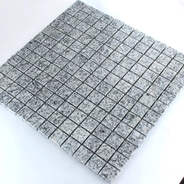 Granit Mosaik Fliser 23x23x8mm Kashmir Hvid