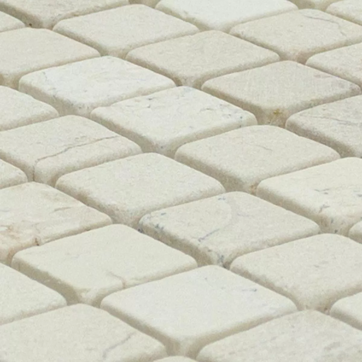 Natursten Mosaik Marmor Vito Beige Hvid