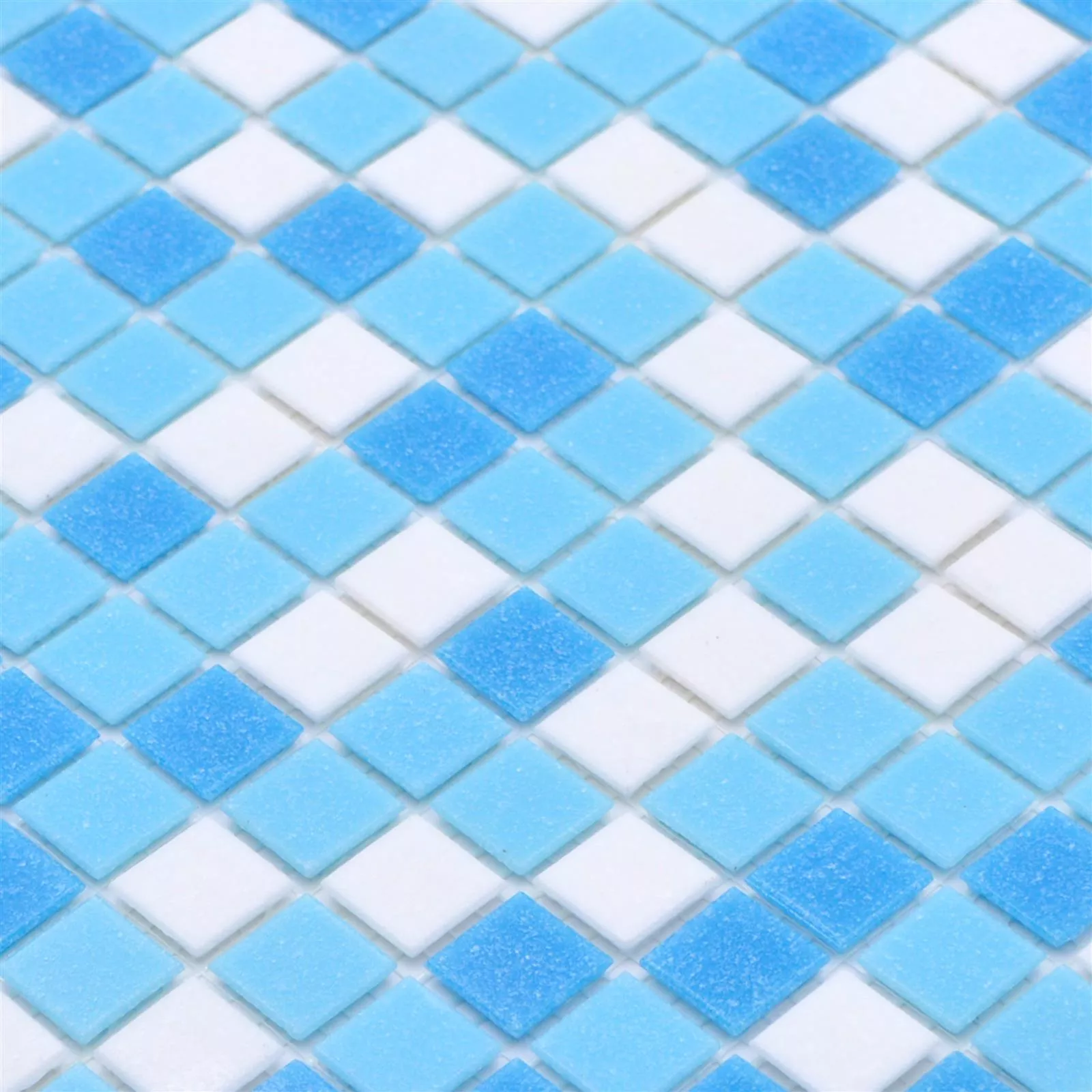 Prøve Swimmingpool Mosaik North Sea Hvid Blå Mix