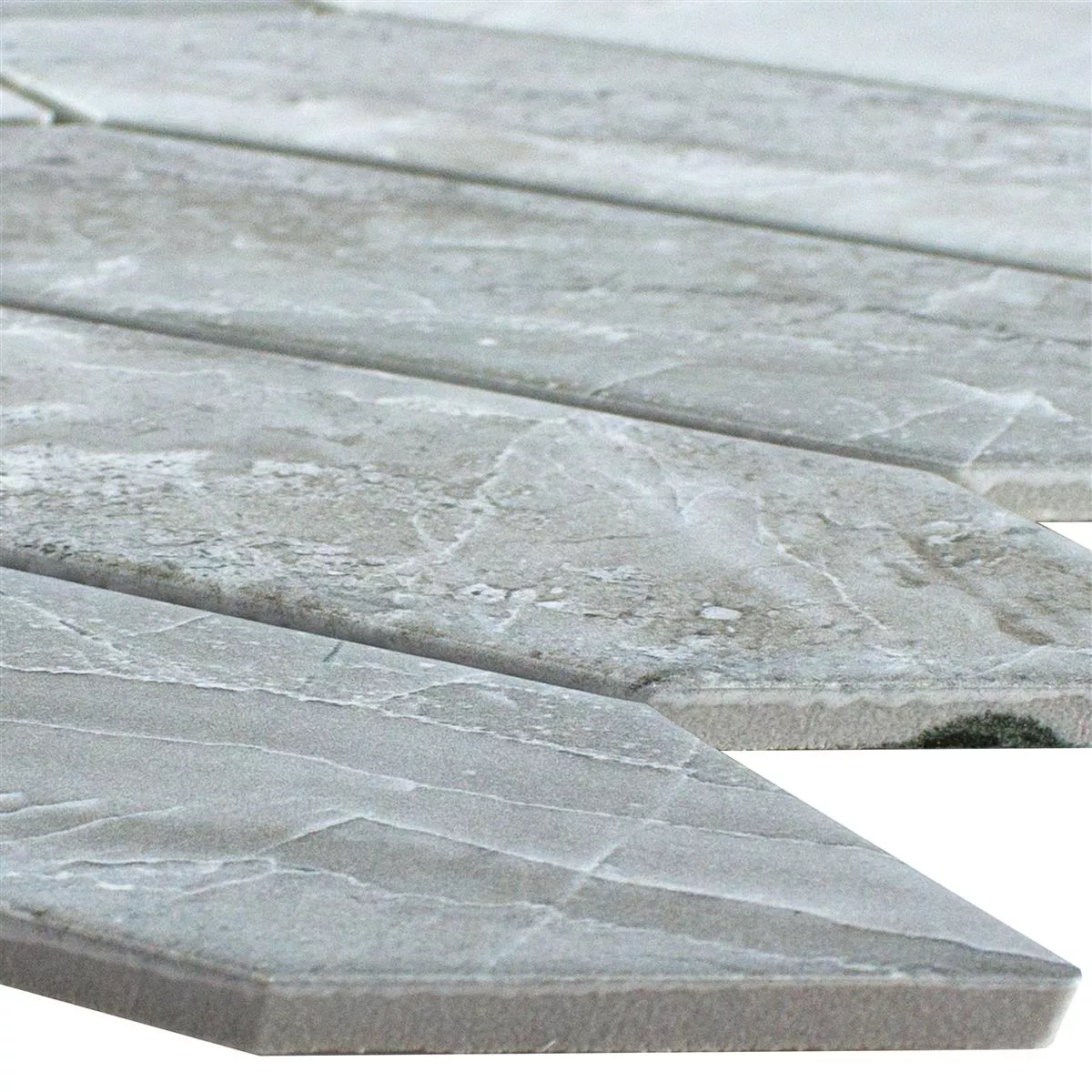 Keramik Mosaik Fliser Dorris Picket Sten Optik Lysgra Keramik Mosaik Fliser Dorris Picket Sten Optik Lysgra