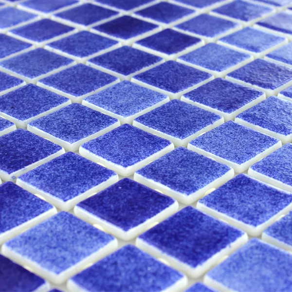 Prøve Glas Swimmingpool Mosaik  Mørkeblå Mix