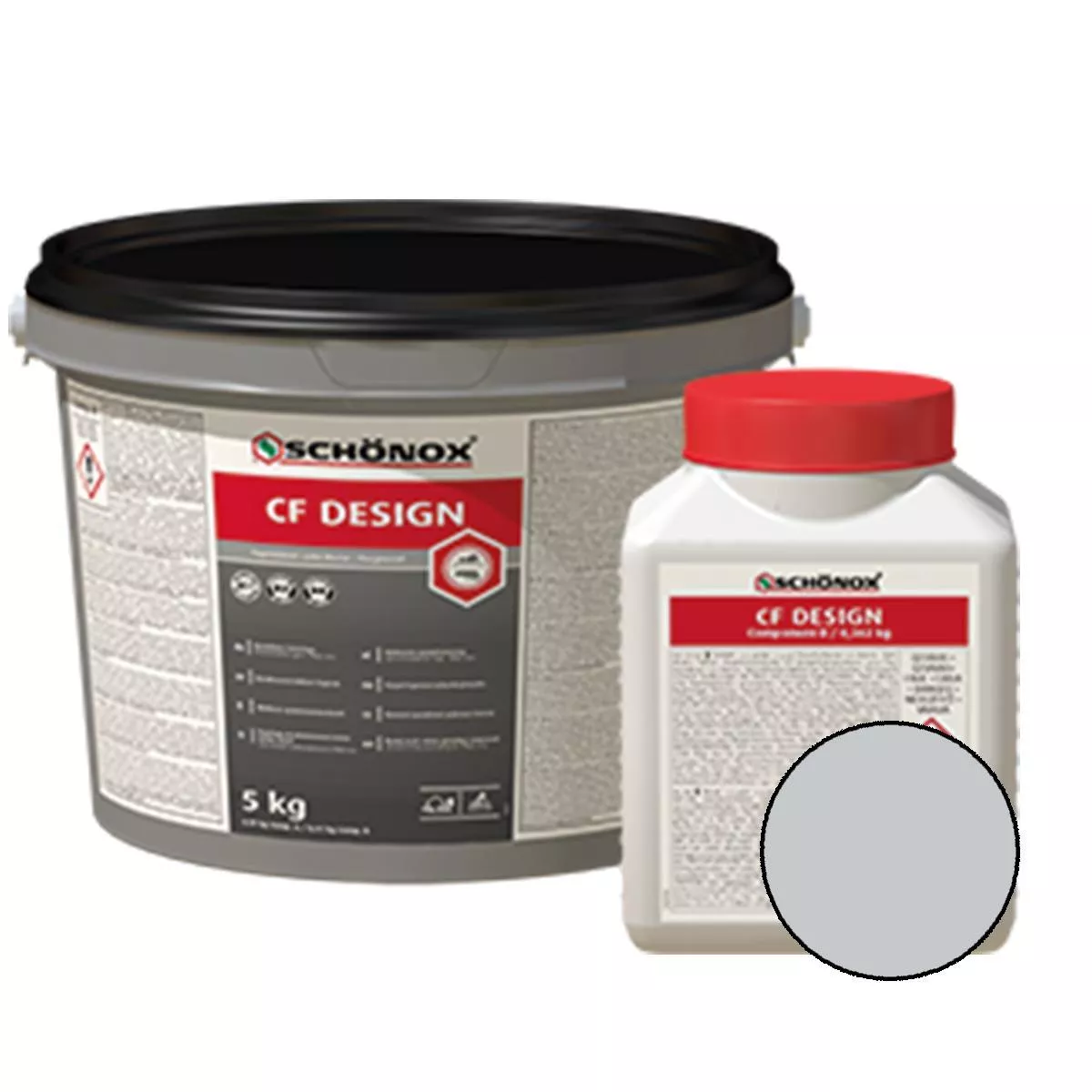 Fugemasse Schönox CF Design Epoxy Resin Colorfuge Sølvgrå 2,5 kg