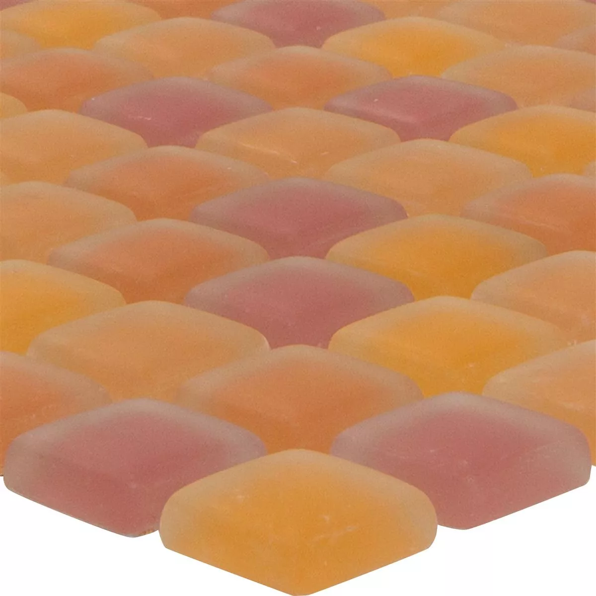 Glasmosaik Fliser Ponterio Frosted Appelsin Mix Glasmosaik Fliser Ponterio Frosted Appelsin Mix