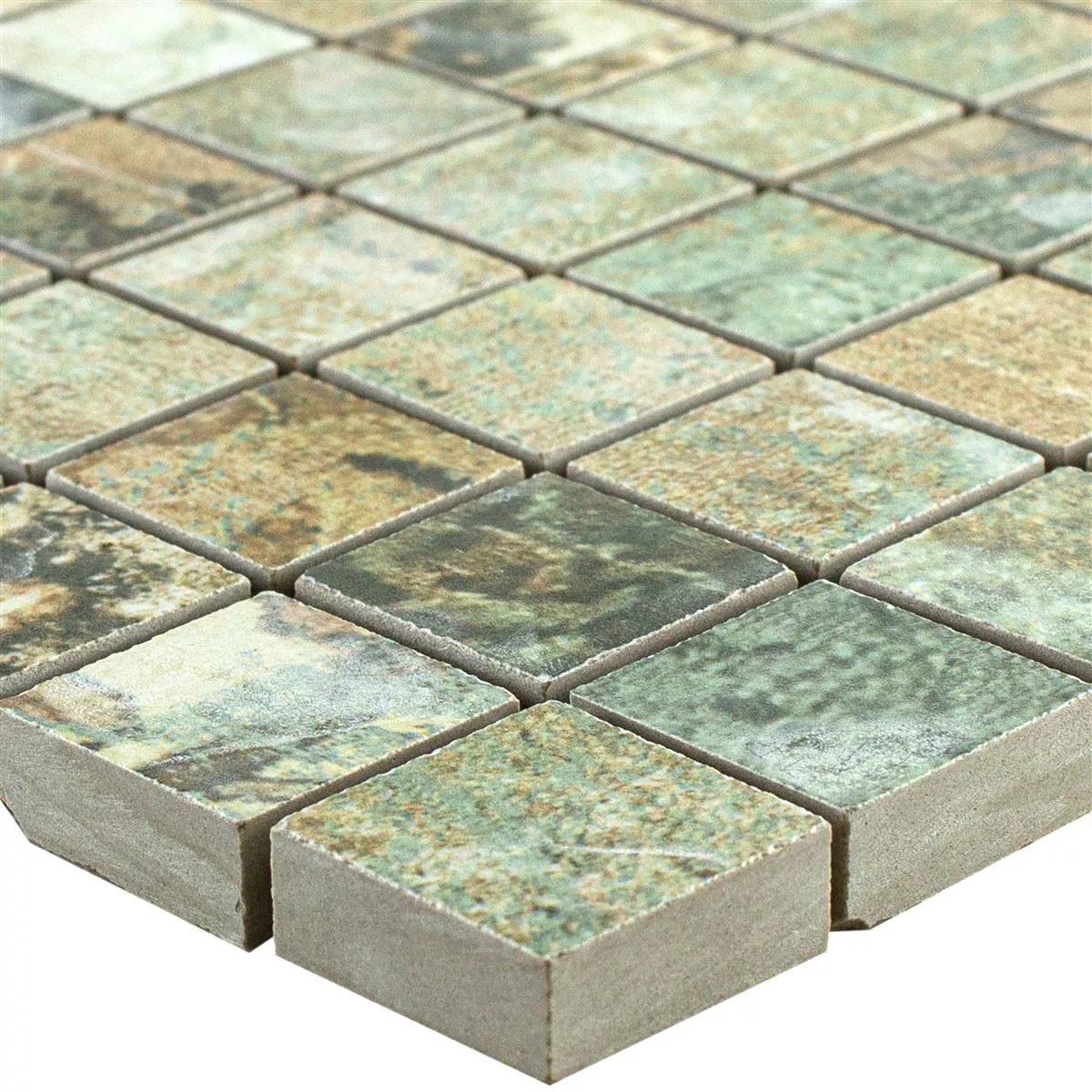 Keramikmosaik Fliser Moonlight Brun Grøn 25x25mm Keramikmosaik Fliser Moonlight Brun Grøn 25x25mm