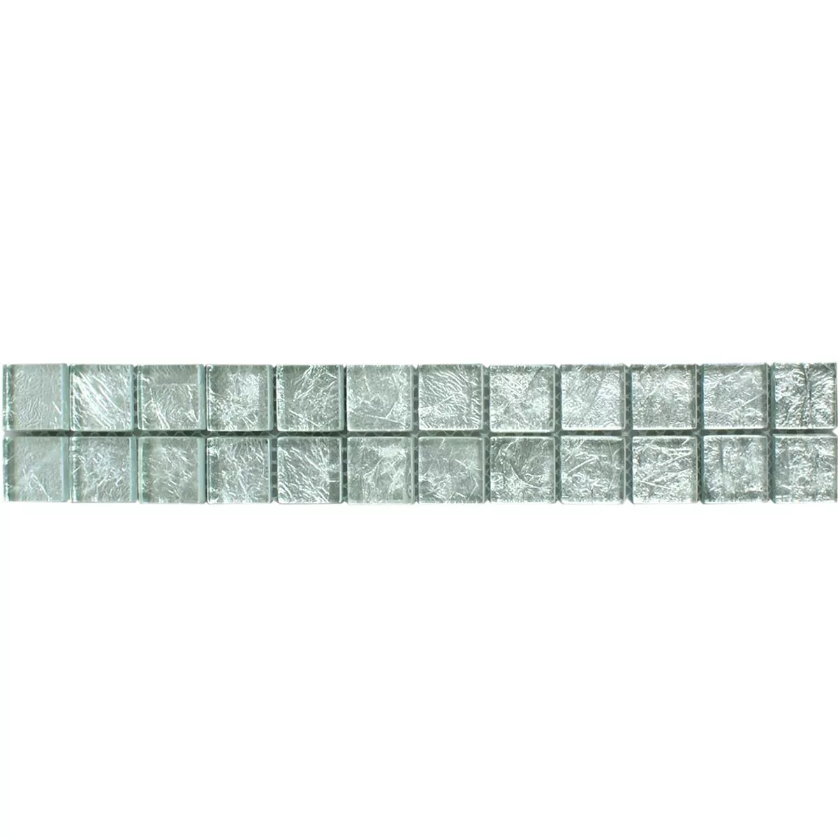 Glasmosaik Fliser Bordure Frederick Sølv Q23
